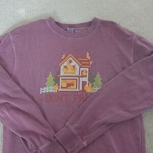 Faded Purple *DON'T PANIC* sweatshirt || Size Medium